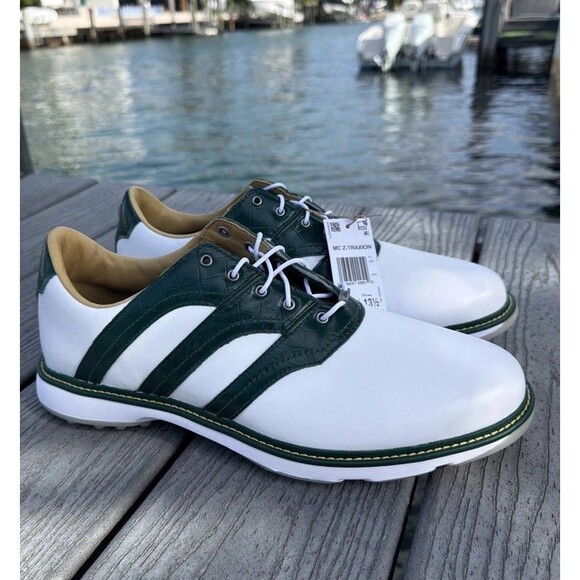 Adidas MC Z-Traxion Spikeless Golf Shoes JH6127 Mens Size White Green Gold main image 7